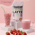 thumbnail image 3 of Roynest Premium Strawberry Matcha Latte Powder | Ready to Mix Strawberry Matcha Latte for Iced Lattes, Smoothies and Cold Drinks | Clean Energy | 150g Reseleable Pouch, 3 of 8