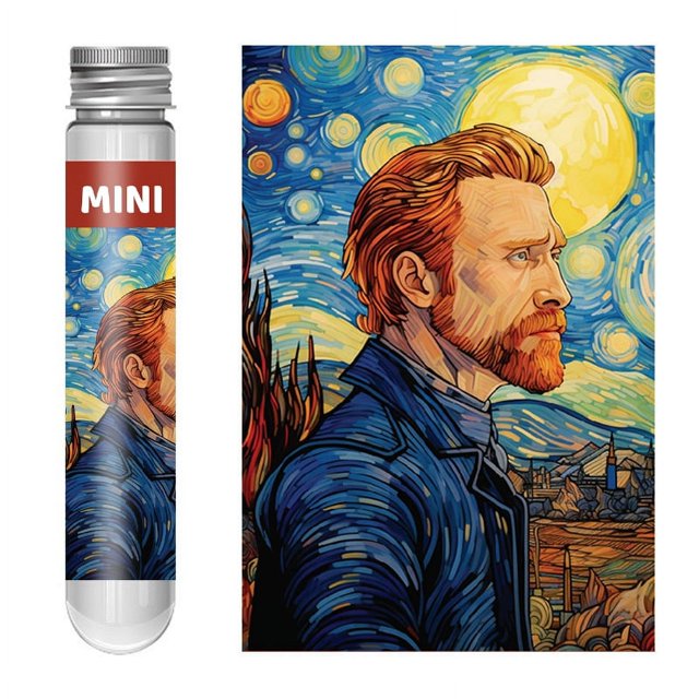 150 Mini rompecabezas de tubo de ensayo, rompecabezas de dibujos animados para adultos, juguetes para niños, Mini rompecabezas de tarjeta azul, ideal para rompecabezas planos