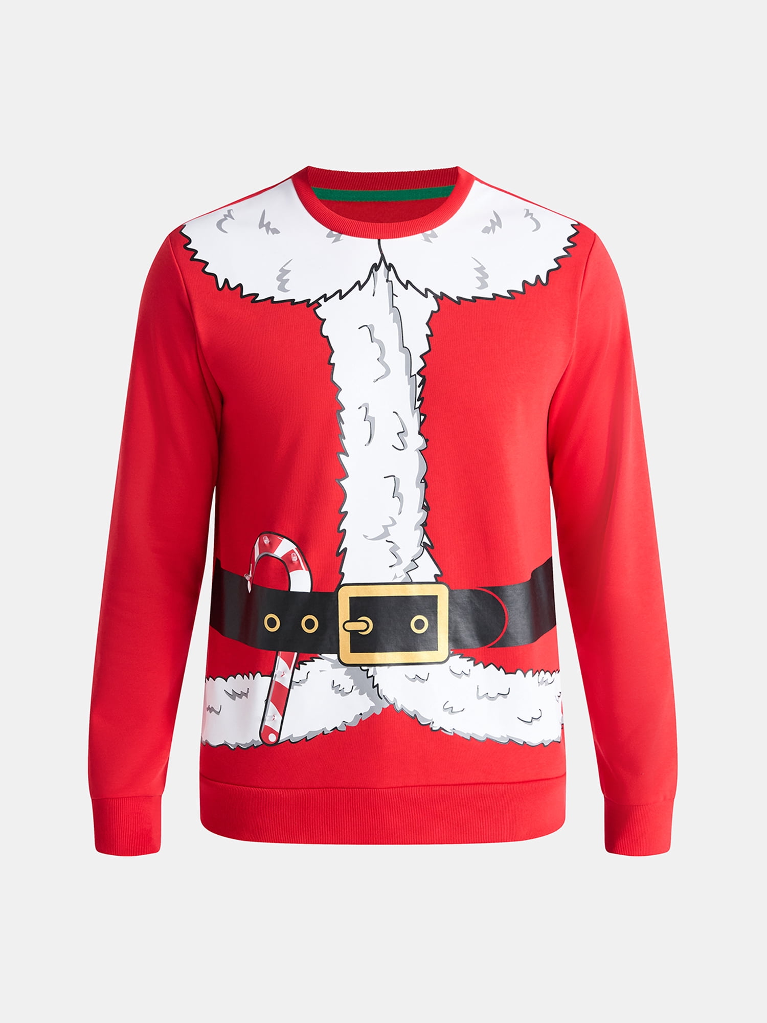 Men's Christmas Santa Suit Graphic Sweatshirt from Holiday Time, Sizes XS-3XL