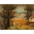 thumbnail image 3 of Tadeusz Makowski 14x12 Black Modern Framed Museum Art Print Titled - Harvest in a Field (1918), 3 of 5