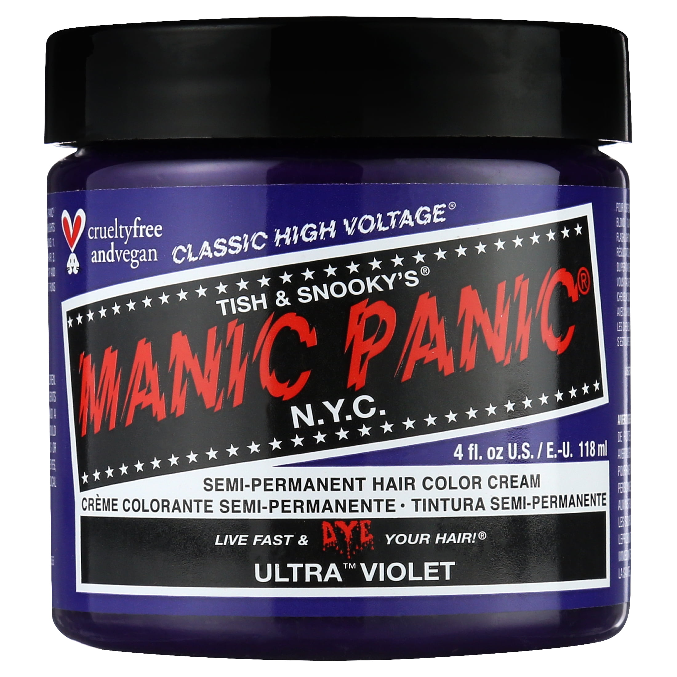 Manic Panic Classic High Voltage Semi-Permanent Hair Color, After Midnight,  4 fl oz 