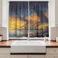 thumbnail image 2 of Ambesonne Fantasy Kitchen Curtains, Big Tree Huge Roots Art, 55"x39", Orange Blue, 2 of 3