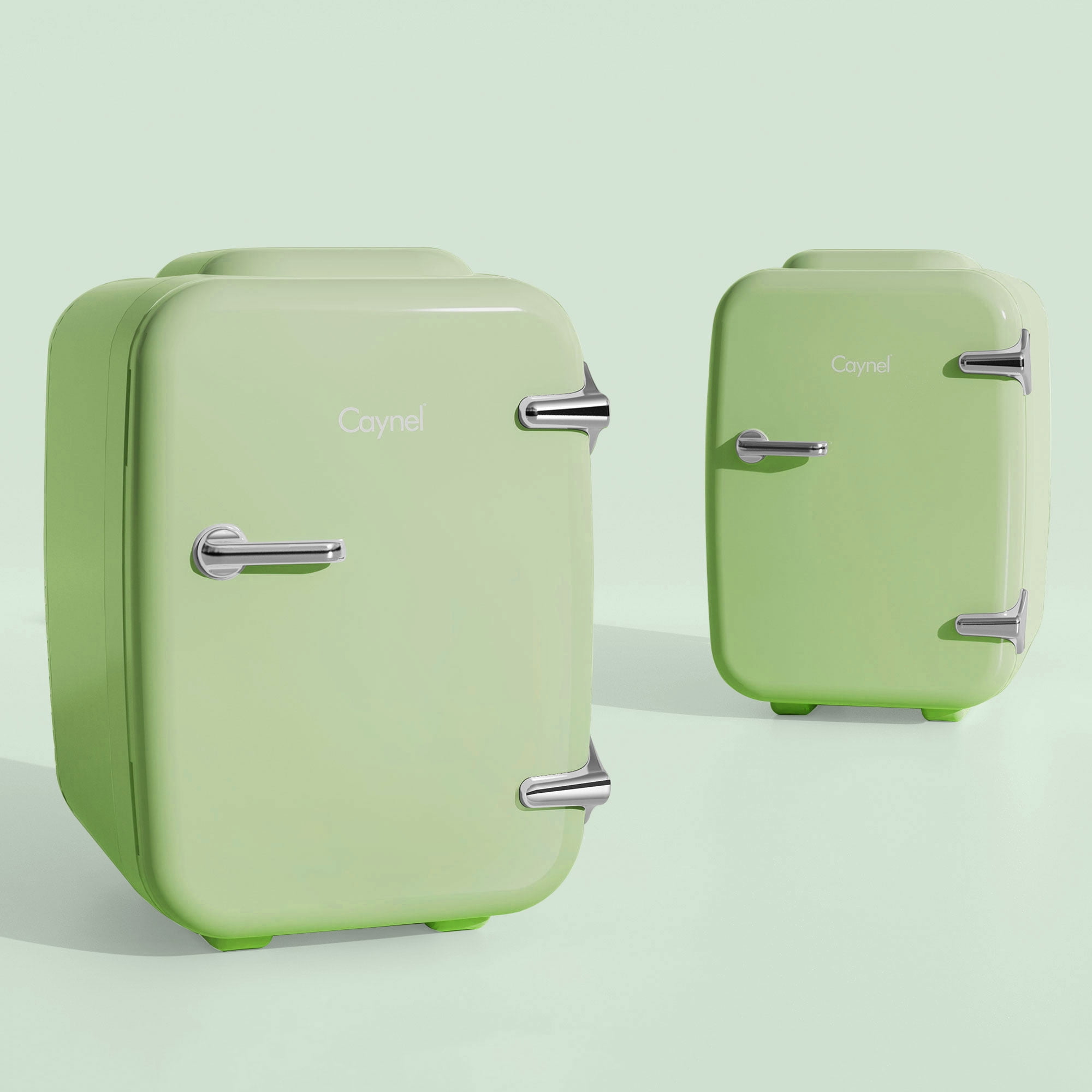 Caynel 4-Liter/6 Can Portable Cooler/Warmer Mini Fridge, Green
