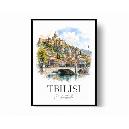 Tbilisi Georgia Travel Poster Print Wall Decor