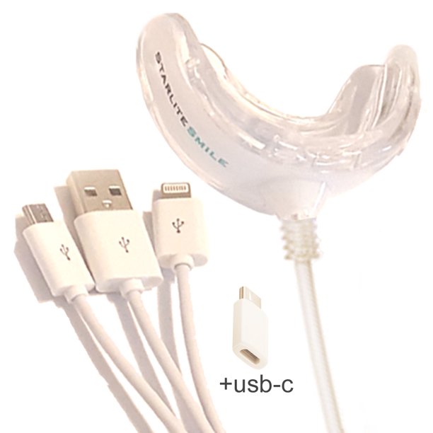 Teeth Whitening Light by Starlite Smile. 16 LED Teeth Whitener w/ 3