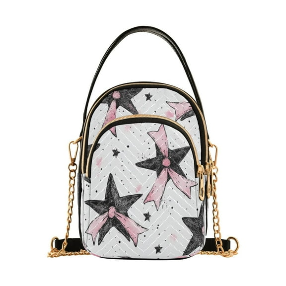 DIXRUYEE Cross Body Fashion Shoulder Waist Purse Bags Glittering Stars Pocket Handbags