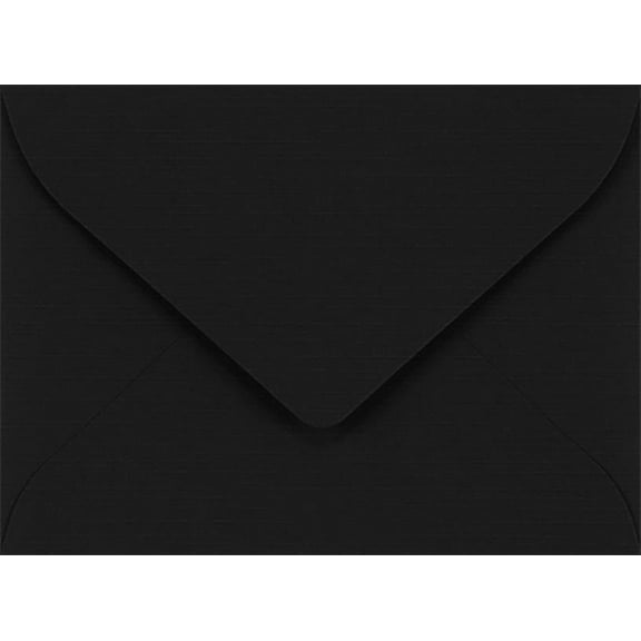 LUXPaper #17 Mini Gift Card Envelopes, 2 11/16 x 3 11/16, Black Linen, 50/Pack