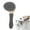 Gray, variant on Self-Cleaning Pet Brush - 1-Button Retractable Comb w/150° Adjustable Teeth & Ergonomic Grip for Cats/Dogs