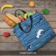 thumbnail image 5 of Easygdp Sharks on White Blue Striped Bolsa Tote para Mujer, Bolso de Hombro para Trabajo, Playa, Viajes, Compras y Supermercado, 5 of 7