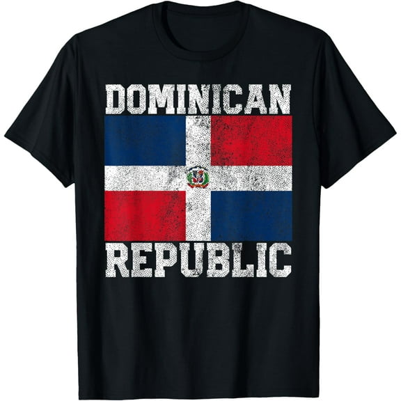 Dominican Republic Flag National Pride Roots Country Family T-ShirtPure cotton short-sleeved shirts for both men and women