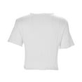 thumbnail image 6 of Tshirts Shirts for Women Solid Color Short Sleeve Casual Slim Fit Crew Neck Refreshing Breathable Resistant Daily White Workout Tops Sizes M, 6 of 7