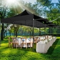 thumbnail image 3 of COBIZI 10x30 Pop Up Canopy Tent with Awning,Heavy Duty Canopy UPF 50+ All Season Wind Waterproof Commercial Outdoor Street Vendors Party Tents for Parties Canopy with Roller Bag(10 x 30 ft Black), 3 of 7