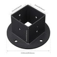 thumbnail image 6 of 2×2in Square Fence Pole Flange Base Pergola Post Brackets Kit for Deck Railing, 6 of 9
