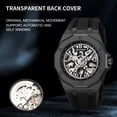 thumbnail image 3 of SKMEI Mens Luxury Skeleton Automatic Mechanical Wrist Watches Business Leisure Waterproof Luminous Pointer Self-Winding Wrist Watch, 3 of 10