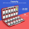 thumbnail image 2 of EEEkit Game Card Case Holder Fit for Nintendo Switch/Lite/OLED with 24 Game Card Slots + 24 Micro SD Card Slots, Switch Game Cartridge Storage Box, 2 of 7