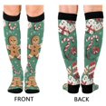 thumbnail image 4 of FORMRS Womens Knee High Socks Casual Long Thick Travel Daily Wear, 1 Pair, Christmas Gingerbread, 4 of 6