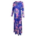 thumbnail image 4 of Maxi Florales Mujeres Manga Larga Sin Respaldo Maxi Sundress Playa Apariencia Atractiva METRO BLESIY Vestido floral de las mujeres, 4 of 8