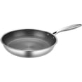 thumbnail image 1 of Accurateg Pans, Stainless Steel Hammered Pan Pro, Chinese Style Small Wok Non-stick Household Frying Pan Kitchenware, For Cooking, Heats Quickly, Cooks Evenly (10.23in), 1 of 7