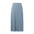 thumbnail image 4 of OSOLU Solid Color Women Full Length Skirt A-Line Umbrella Skirt Mid-Length Skirt Lovely Skirts, 4 of 6