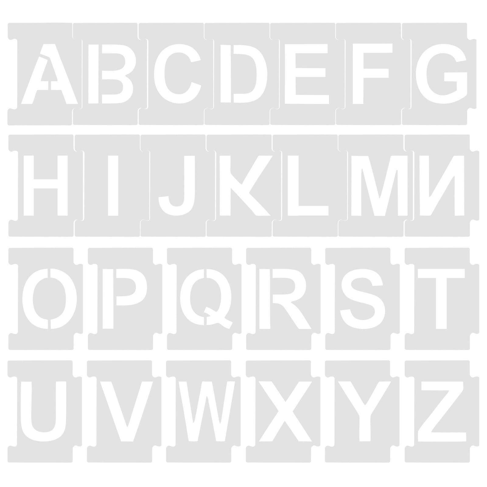 26pcs Reusable Letters Stencil Alphabet Templates Kids Painting ...