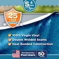 thumbnail image 2 of SmartLine 15' Round Pacific Ice Overlap Above Ground Swimming Pool Liner, 48"/52" Height, 25 Gauge, 2 of 6
