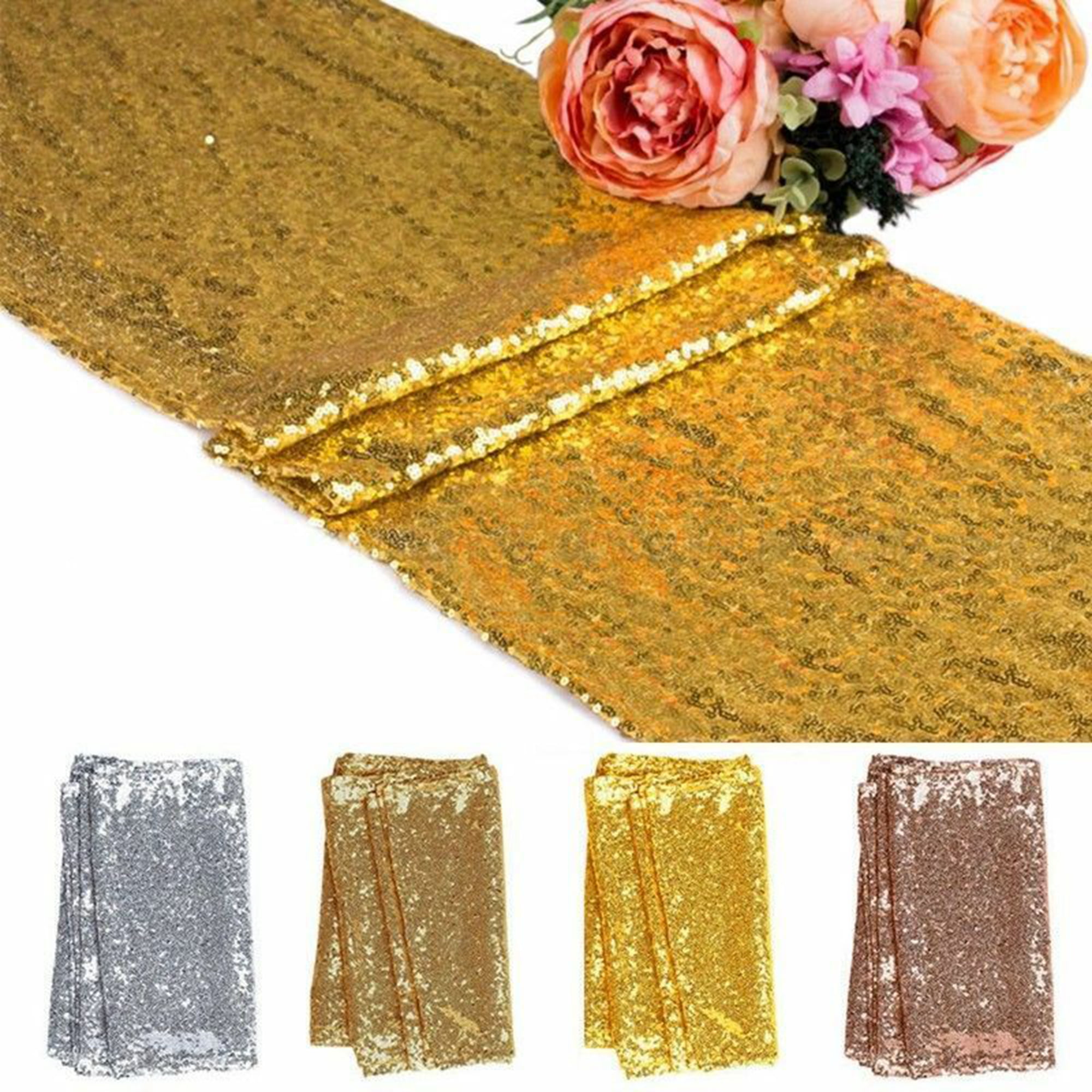 Details about   Glitter Sequin Table Runner Cloth Rose Gold/Silver Wedding Christmas Party Decor 