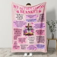 thumbnail image 4 of Funnil Positive Daily Affirmations Blanket, Healing Get Well Gifts for Women, Christmas Birthday Motivational Gifts for Female 50"x60" Pink, 4 of 9