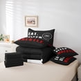 thumbnail image 6 of meiyoeat Wrestle Sport 7-Piece Twin Bedding For Boys,Modern Minimalist Style Bedding Comforter Set For Kids,Black Reversible, 6 of 7