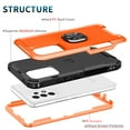 thumbnail image 2 of Nalacover For Samsung Galaxy A32 5G Slim Case,Luxury Hybrid Hard PC and TPU Rugged Bumper 3-In-1 Rotatable Magnetic Ring Kickstand Four Corner Guard Shockproof Anti-Scratch Back Phone Cover.Orange, 2 of 8