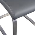 thumbnail image 6 of Set of Two Light Gray Faux Leather Cantilever Chairs, 6 of 7