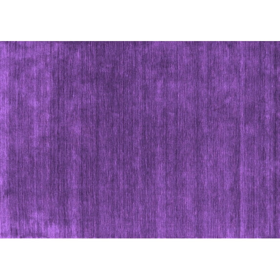 Ahgly Company Indoor Rectangle Abstract Purple Contemporary Area Rugs, 7' x 9'