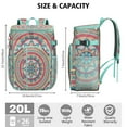thumbnail image 3 of Vintage Boho Mandala Insulated Backpack Cooler, Floral Pattern Leakproof Bag, Ethnic Tribal Abstract Lunch Backpack for Picnic Travel, 3 of 6