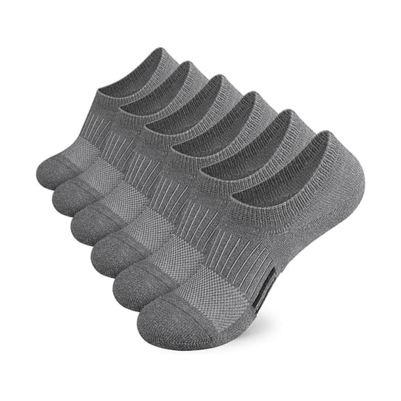 Eryueer No Show Socks Womens Athletic Cushioned Low Cut Sports Running Ankle Socks for Women 6 Pairs