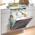 thumbnail image 2 of Yayeee Magnetic Dishwasher Cover for The Front Decoration Home Kitchen Machine Sticker Protector, Red Abstract Lines, 2 of 6