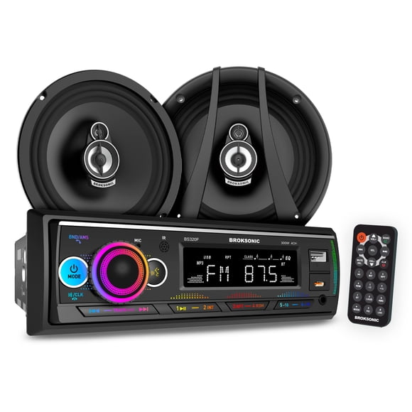Autoestereo Bocinas 6.5 3 Vias Bluetooth Broksonic Bs-320f65