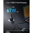 thumbnail image 2 of Anker Prime 67W USB C Charger, Anker GaN Wall Charger, 3-Port Compact Fast PPS Charger, for MacBook Pro/Air, Pixelbook, iPad Pro, iPhone 14/Pro, Galaxy S23/S22, Note20, Pixel, Apple Watch, and More, 2 of 2