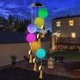 thumbnail image 3 of Wind Chimes Crystal Ball Solar Wind Chimes Color-Changing Outdoor Waterproof Wind Mobile Led Solar Powered, 3 of 5