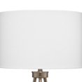 thumbnail image 2 of Benjara Table Lamp with Tripod Stand and Round Shade, Brass, 2 of 5