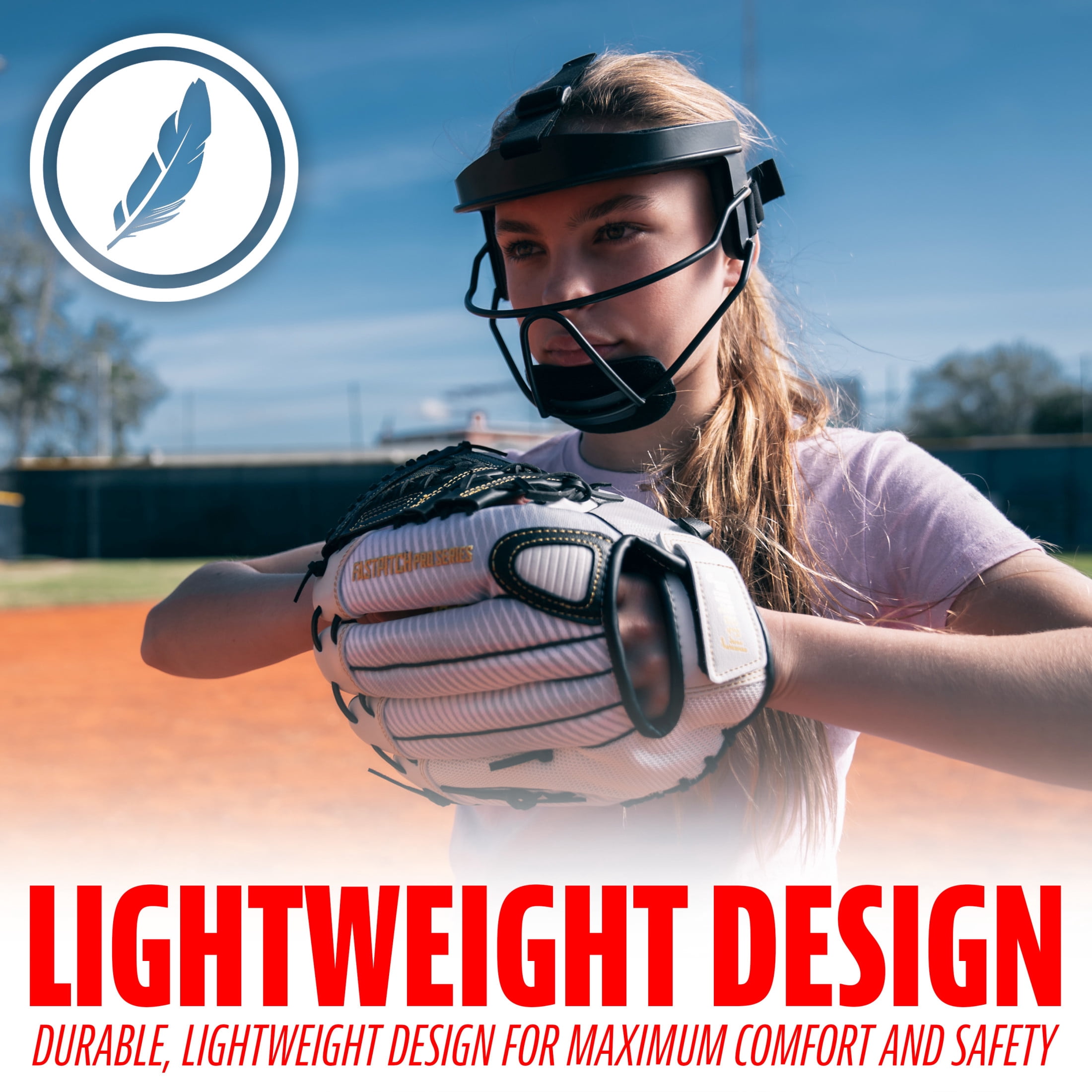 Franklin Sports Replacement Chin Pads for Softball Fielder Masks - Girls' + Women's Chin Cups for Face Guards - 3 Pack of Youth + Adult Replacement Chin Pieces - Fastpitch Softball Chin Protector