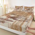 thumbnail image 3 of Castle Fairy Retro Brown Watercolor Queen Sheet Sets for Teens,Abstract Gradient Bed Set, 3 of 7