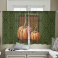 thumbnail image 5 of Orange Pumpkin Sheer Curtains 45 Inch Length 2 Panels Set, Semi Transparent Voile Rod Pocket Curtains for Living Dining Room Bedroom Drapes Green Fall Thanksgiving Paisley Autumn, 5 of 8
