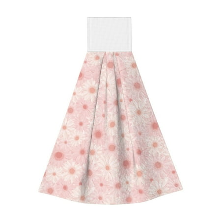 

Horeoi Chrysanthemum Print Coral Fleece Microfiber Hanging Hand Towel Absorbent Hand Towel Quick Dry Thicken Cleaning Cloths Wipes Rags for Kitchen & Bathroom