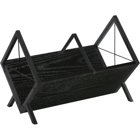 Vinyl Record Holder - 80-100 LP Vinyl Record Storage Rack Quick Assembly Display Retro Style Organizer for Magazine Book Files Albums (Black 1 Tier)