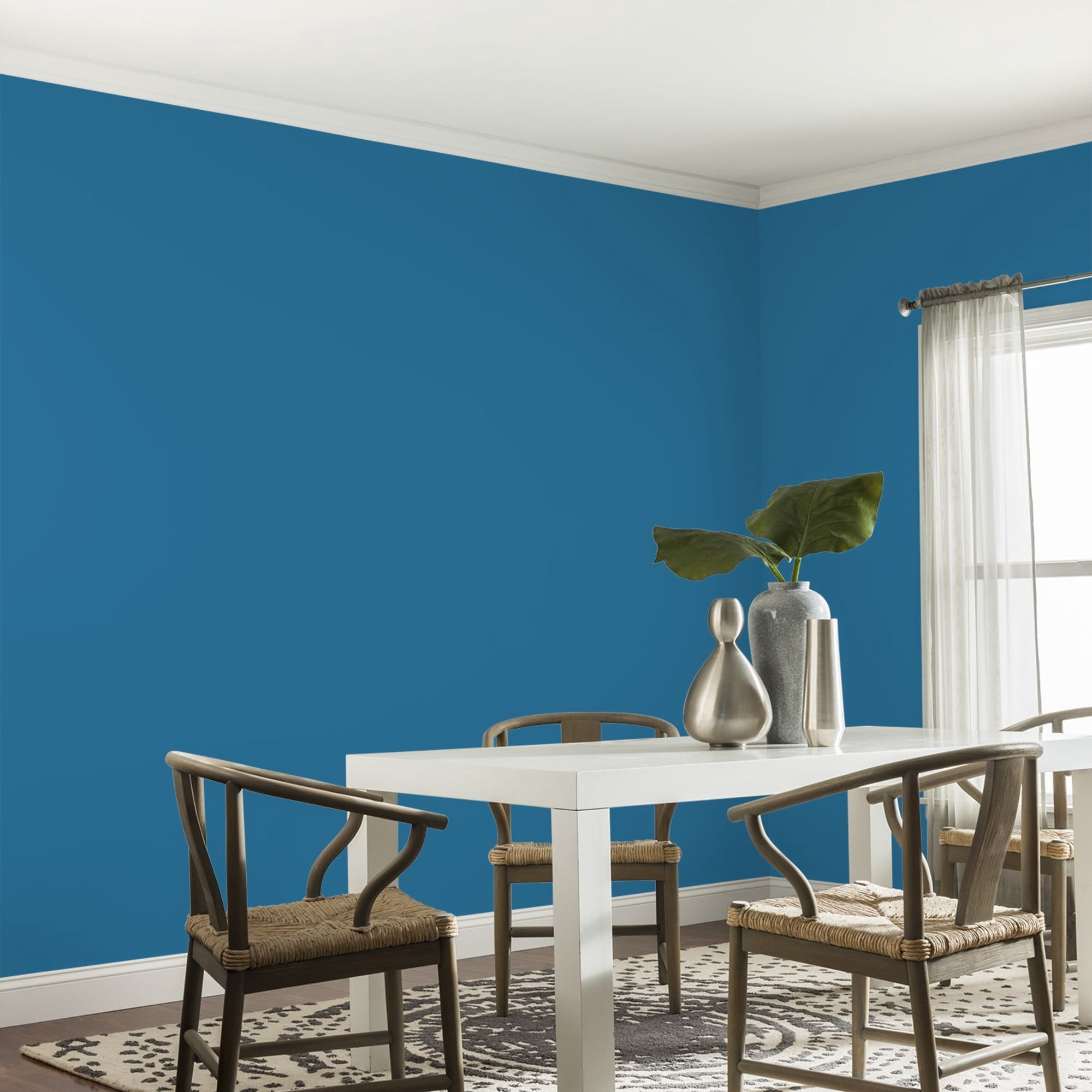 Glidden One Coat Blue Oasis / Blue Eggshell Interior Paint with Primer, 1 Gallon