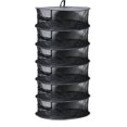 thumbnail image 1 of Labymos 2ft 6 Layer Herb Collapsible Drying Rack W/Zipper Black Mesh Trays Dry Net Hanging for Hydroponics, 1 of 8