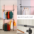 thumbnail image 3 of Tcbosik Height Adjustable Garment Rack, Floor to Ceiling Hanging Clothes Rod, Laundry Closet Organizer and Laundry Closet Organizer, Space Saving, Black, 3 of 7