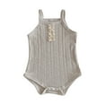 thumbnail image 2 of WRKEKC Baby Girl Casual Romper, Toddler Girl Summer Jumpsuit, Children's Solid Color Sleeveless Camisole Jumpsuit Baby Summer Breathable Bag Fart Jacket, 2 of 4