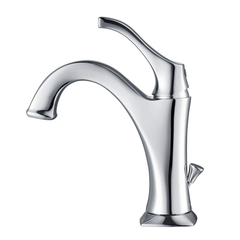 KRAUS Arlo Chrome Single Handle Basin Bathroom Faucet with Lift