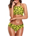 thumbnail image 3 of Dreamtimes Women's Tropical Hawaiian Hot Swimsuit/Swimwear 2 Piece High Waisted Sexy Bikini Set, X-Large, 3 of 7
