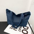 thumbnail image 2 of Bolso de cesta para ir al trabajo, bolso de hombro de mezclilla, bolso de mano moderno de gran capacidad, sencillo y artístico para ir al trabajo., 2 of 5